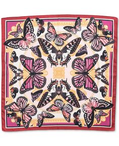 Женский квадратный шарф с принтом бабочки I.N.C. International Concepts, розовый