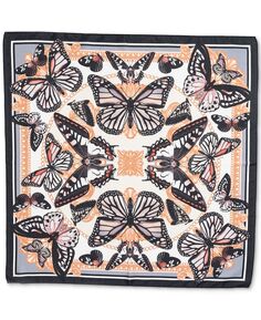 Женский квадратный шарф с принтом бабочки I.N.C. International Concepts, серый