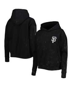 Женский черный пуловер с капюшоном San Francisco Giants Marble The Wild Collective, черный