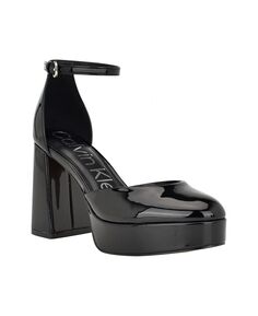 Женские туфли-лодочки Sabin на платформе и блочном каблуке Calvin Klein, черный