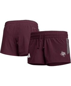 Женские темно-бордовые шорты Texas A&amp;M Aggies 2023 Sideline AEROREADY adidas