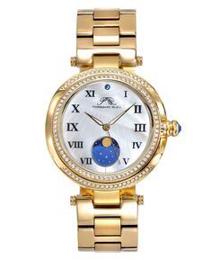 Женские часы South Sea Crystal Moon с браслетом из нержавеющей стали 108BSSM Porsamo Bleu, золотой