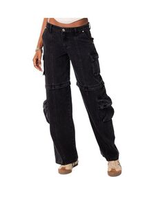 Женские джинсовые брюки-карго из двух частей-трансформеров Edikted