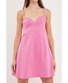 Женское мини-платье с вырезом сердечком endless rose, розовый