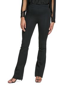 Женские брюки Bootcut с боковой молнией Ponte DKNY, черный