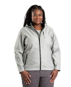 Женская куртка Softshell с капюшоном больших размеров Berne, серый