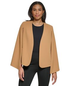 Женская куртка-накидка без воротника с открытым передом DKNY