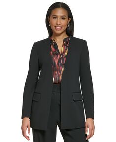 Женская куртка без воротника с открытым передом DKNY, черный