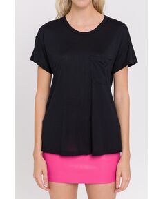 Женская футболка с карманами из модала Grey Lab, черный