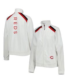 Женская белая спортивная куртка с молнией во всю длину Cincinnati Reds Red Flag G-III 4Her by Carl Banks, белый