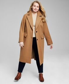 Женское однобортное пальто больших размеров Michael Kors