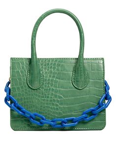 Мини-сумка через плечо Kenzie с цепочкой и крокодиловой кожей LIKE DREAMS, зеленый