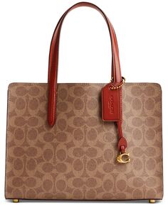 Сумка Carryall Carryall 28 из парусины с покрытием Signature COACH