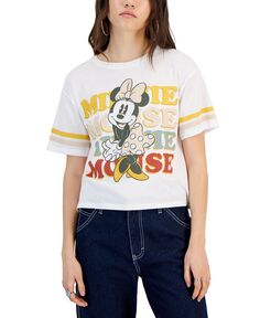 Укороченная футболка с рисунком Минни Маус для юниоров Disney, белый