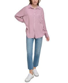 Женская рубашка-бойфренд с длинными рукавами Calvin Klein Jeans