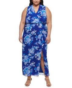 Шифоновое платье макси с цветочным принтом больших размеров Jessica Howard