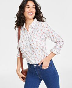 Женская рубашка с длинным рукавом с цветочным принтом On 34th