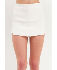 Женская асимметричная юбка с завышенной талией endless rose, белый