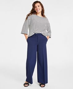 Женские широкие брюки двойной ткани, стандартной и короткой длины On 34th