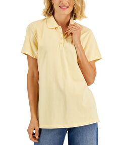 Хлопковая рубашка-поло с короткими рукавами Karen Scott