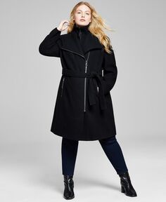 Женское асимметричное пальто с запахом больших размеров с поясом Calvin Klein