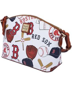Женская сумка через плечо Boston Red Sox Gameday Suki со средним браслетом Dooney &amp; Bourke, белый