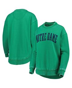 Зеленый женский свитшот-пуловер Notre Dame Fighting Irish в винтажном стиле Pressbox, зеленый