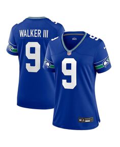 Женская игровая майка Kenneth Walker III Royal Seattle Seahawks Throwback Player Nike