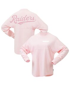 Женская розовая трикотажная футболка с логотипом Las Vegas Raiders Millennial Spirit Fanatics, розовый