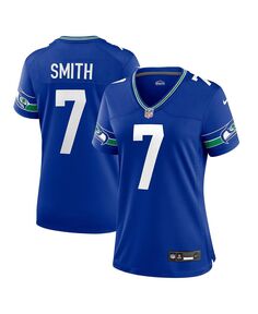 Женское игровое джерси Geno Smith Royal Seattle Seahawks Throwback Player Nike