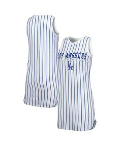 Женская белая ночная рубашка без рукавов в тонкую полоску Los Angeles Dodgers Reel Concepts Sport, белый