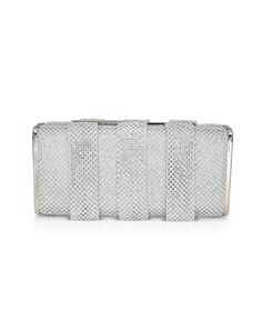 Женская сумочка-клатч Minaudiere с кристаллами хны Jewel Badgley Mischka, серебро
