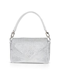 Женская сумка через плечо Lux Crystal Envelope Jewel Badgley Mischka, серебро