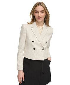 Женский двубортный твидовый пиджак Calvin Klein