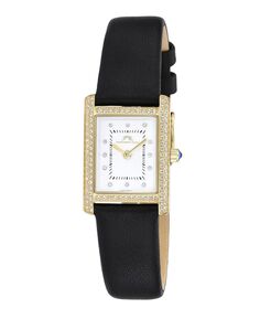 Женские часы Karolina Diamond из натуральной кожи с ремешком 1084AKAL Porsamo Bleu, черный