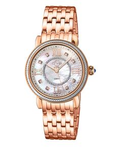 Женские часы Marsala Swiss Quartz Rose из нержавеющей стали 37 мм GV2 by Gevril