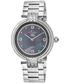 Женские часы Matera швейцарские кварцевые серебристого цвета из нержавеющей стали 35 мм GV2 by Gevril, серебро