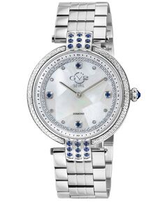 Женские часы Matera швейцарские кварцевые серебристого цвета из нержавеющей стали 35 мм GV2 by Gevril, серебро