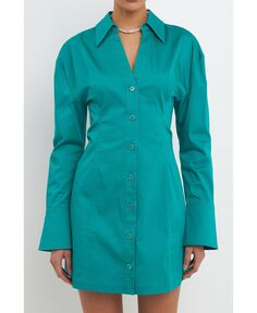 Женское хлопковое платье-рубашка Grey Lab, зеленый