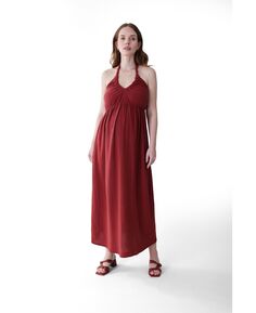 Женское платье макси с лямкой на шее для беременных Ingrid + Isabel