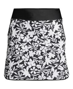 Женская быстросохнущая эластичная талия больших размеров, активная юбка-шорта для плавания Lands&apos; End
