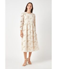 Женское кружевное платье миди с вышивкой English Factory
