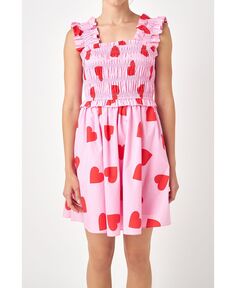 Женское мини-платье в форме сердца со сборками English Factory