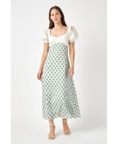 Женское платье макси с цветочным принтом English Factory