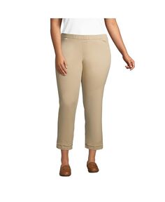 Школьная форма, женские укороченные брюки-чинос больших размеров со средней посадкой Lands&apos; End