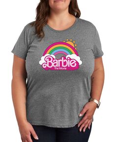 Модная футболка с рисунком Барби больших размеров Air Waves, серый