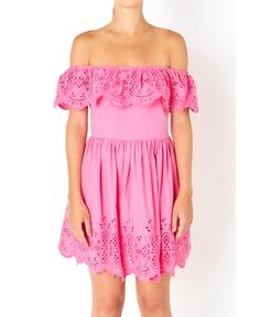 Женское мини-платье с открытыми плечами с фестонами endless rose