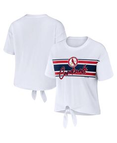 Женская белая футболка St. Louis Cardinals с завязкой спереди WEAR by Erin Andrews, белый