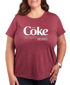 Модная футболка больших размеров с рисунком Coca Cola Air Waves, красный
