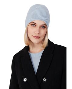 Женская шапка-бини из 100% чистого кашемира в рубчик Style Republic, синий